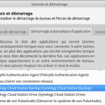 synology demarrage applications